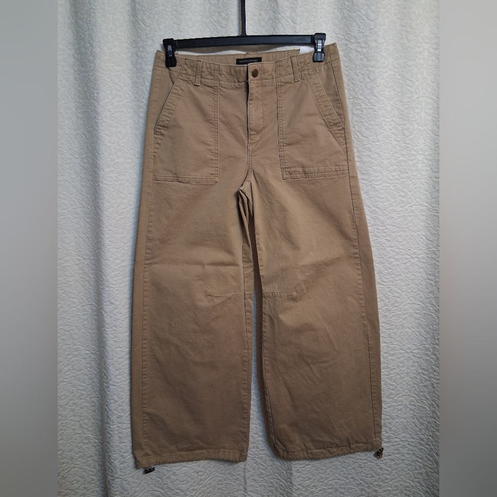Banana Republic Wide Leg Utility Pants in Khaki